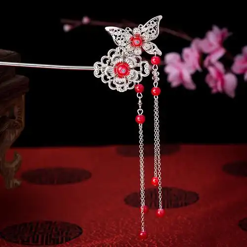 古代中国公主流苏古典淑女百搭发簪头饰步摇发发饰