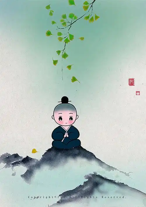 原创插画·了尘小道士