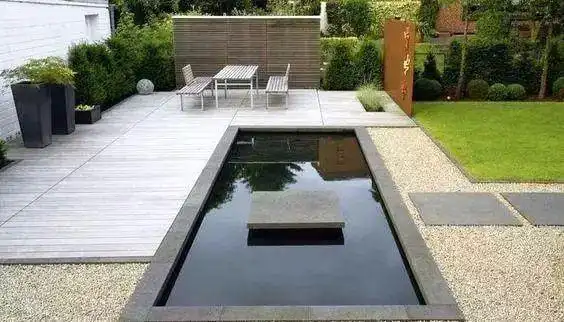 不同的景观水池造景