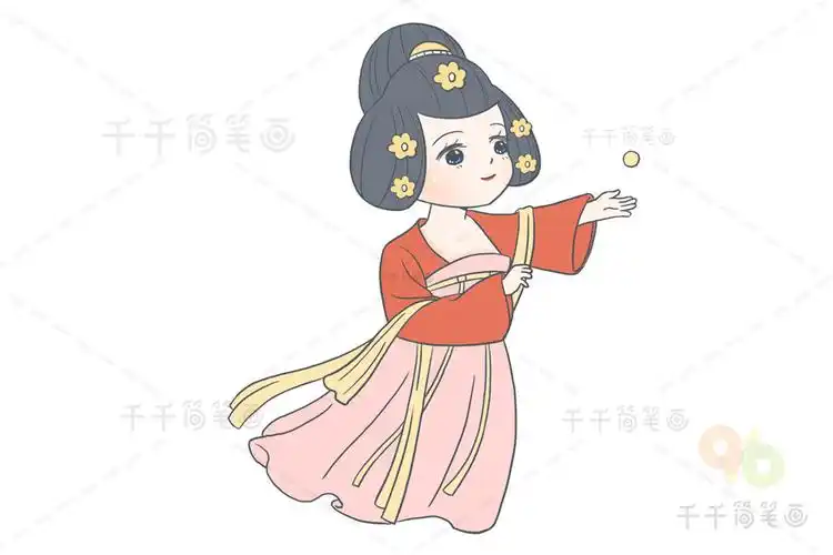 初学q版古风唐朝女子_古风人物简笔画