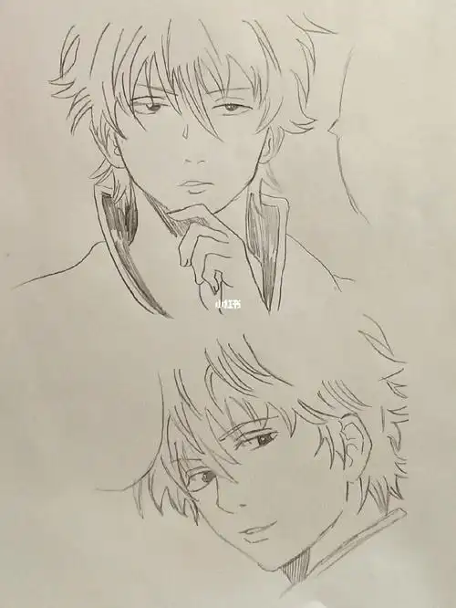 是临摹的银魂漫画好久没画画了,打了好几遍稿,太生疏了,不是画漫画的