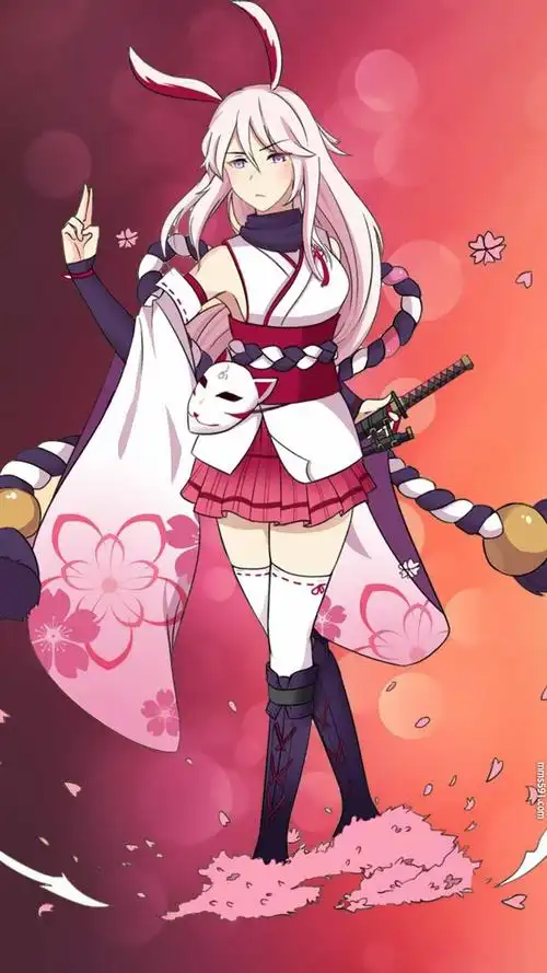 1080x1920图片下载_崩坏3巫女长耳朵的游戏美女八重樱手机壁纸图片(6)