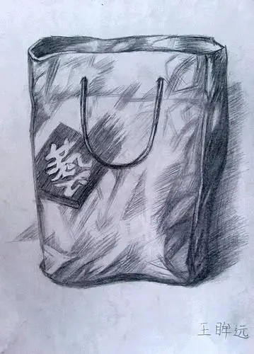 素描静物纸袋