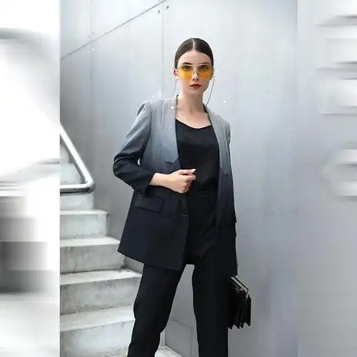 套装优雅定制高腰千鸟格气质显瘦小西装女商务时尚拉蒂赛秋冬新款