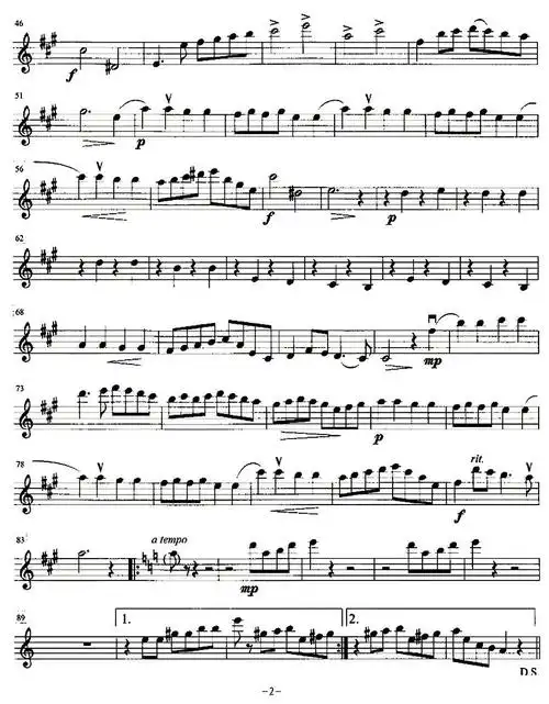 金婚曲 加布瑞尔马利作曲版 四重奏第一小提琴 分谱,小提琴谱 五线谱