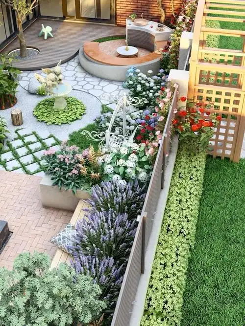 庭院设计南京80平田园小花园向阳而生