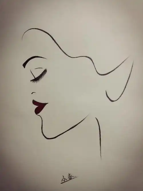 一根线条,表现女人的美 /简笔艺术/