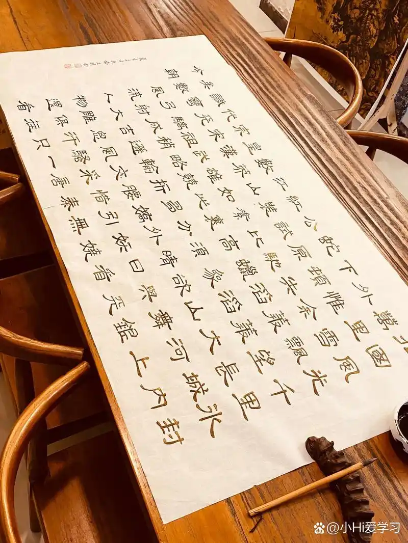 小女子书法作品—沁园春·雪〈隶书四尺版〉 沁园春·雪 北国风光