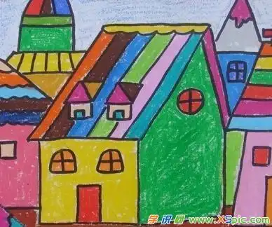 儿童画画大全房子图片