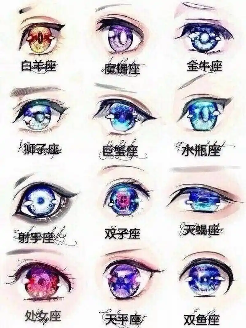 十二星座的眼睛颜色 十二星座的美丽颜色的眼睛