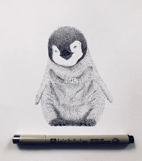 针管笔点绘系列作品分享