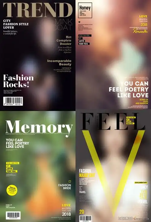 时尚杂志旅拍字体模板psd婚纱写真欧美封面海报文字排模板 影楼素材