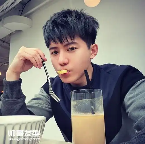 高中男生大学男生适合的帅气黑色发型黑色短发帅哥图片 高中男生大学