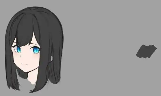 清彩画影动漫黑长直头发怎么画教你黑长直女生发型画法