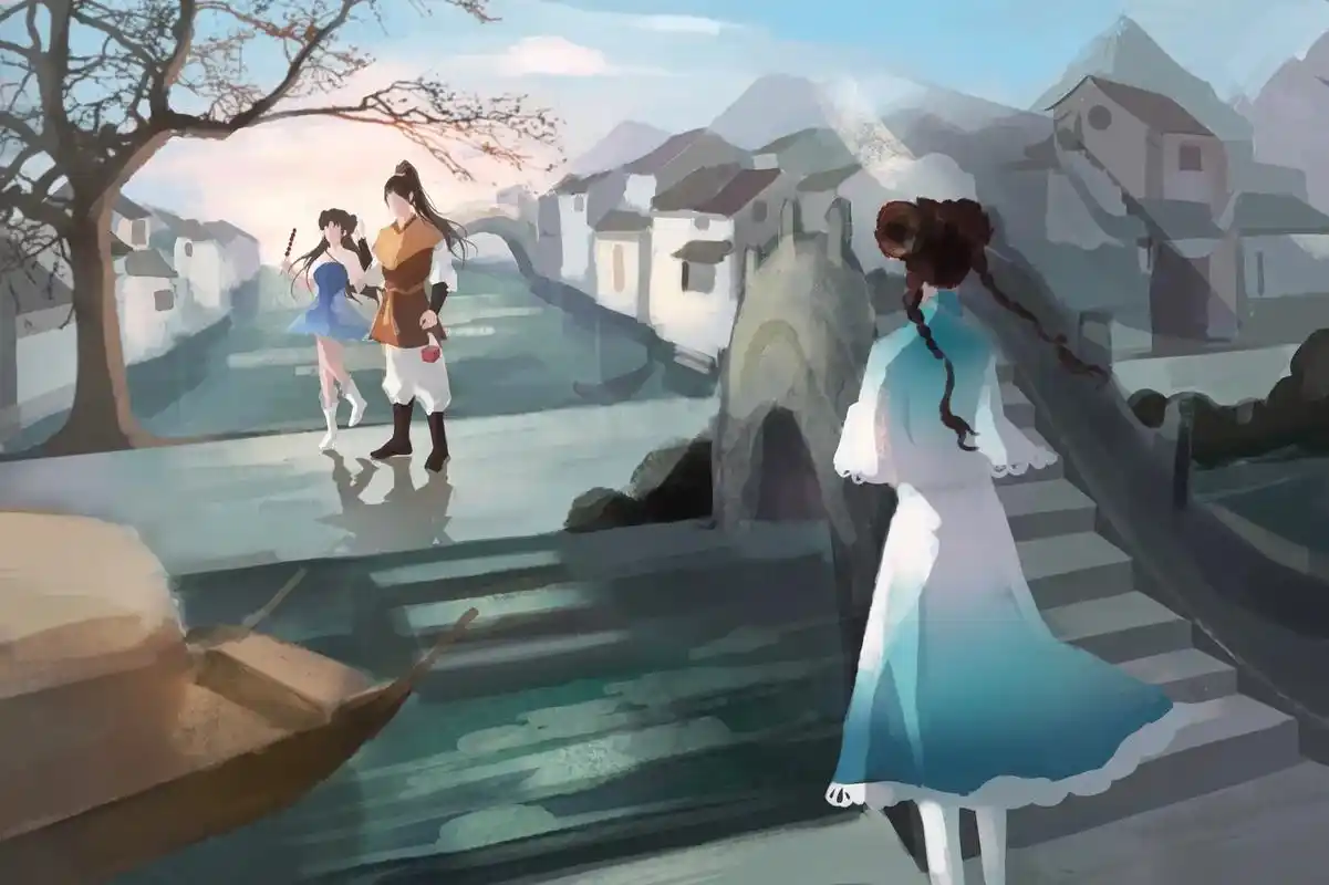 稿.#接稿绘画 #绘画#李逍遥赵灵儿 - 抖音