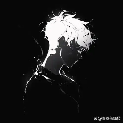 黑色低调安静男生头像