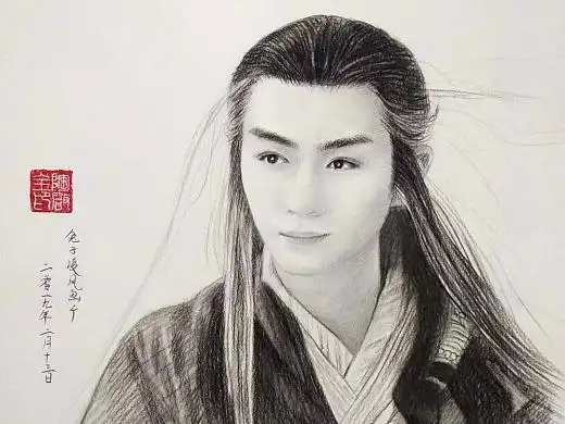 素描画陈晓版《神雕侠侣》杨过by兔子凌风