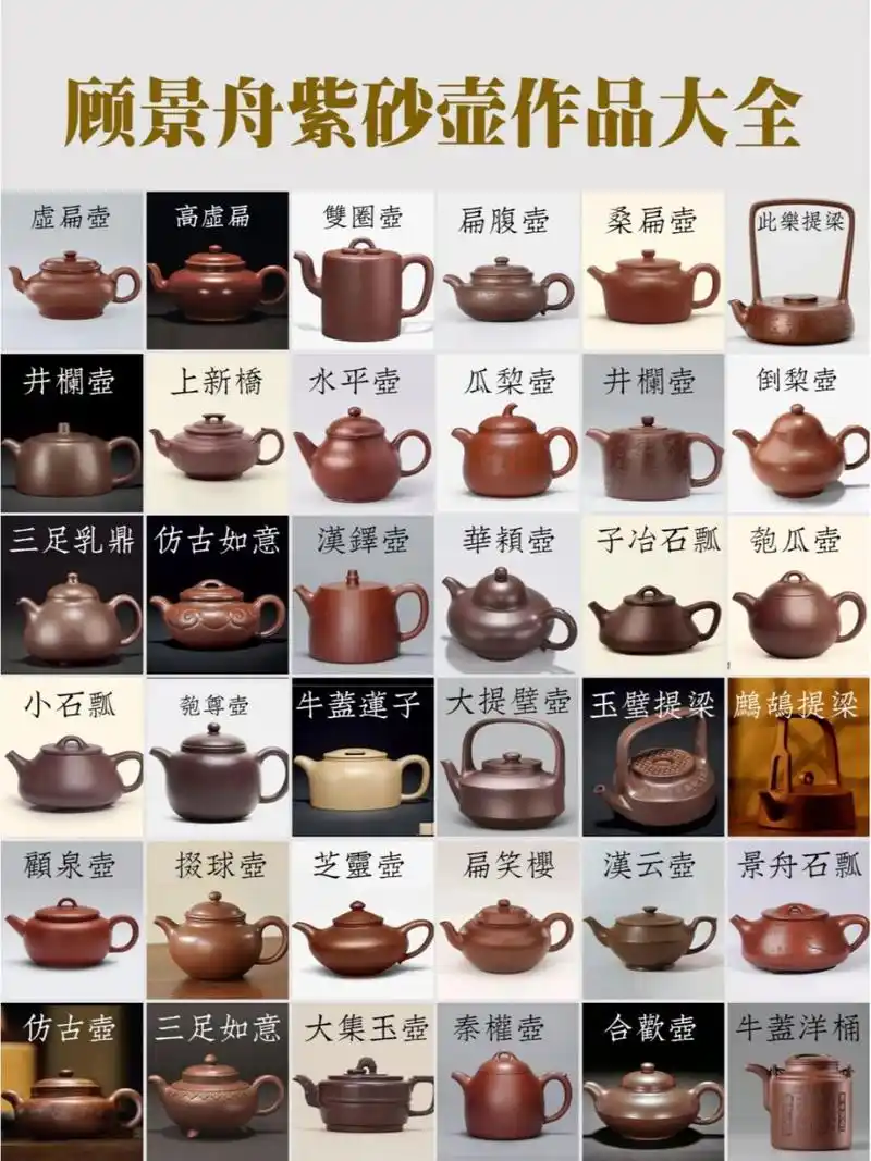 05顾景舟大师制作的紫砂壶作品大全 顾景舟可以说是历代紫砂陶艺