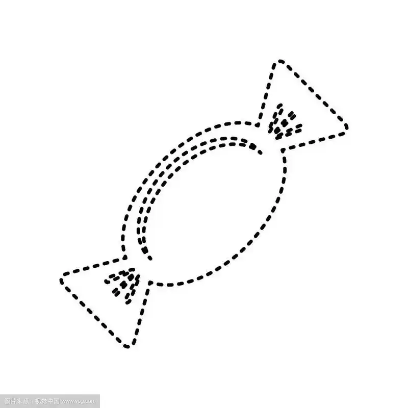 糖果标志黑色虚线图标