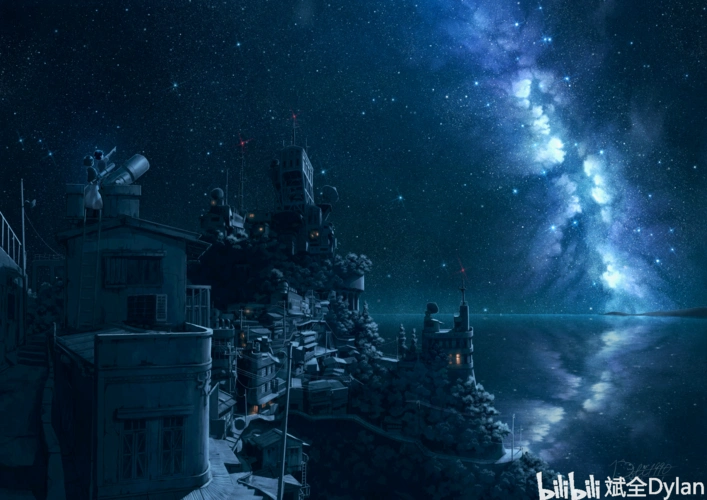 pixiv|p站美图壁纸分享【樱花与星空】