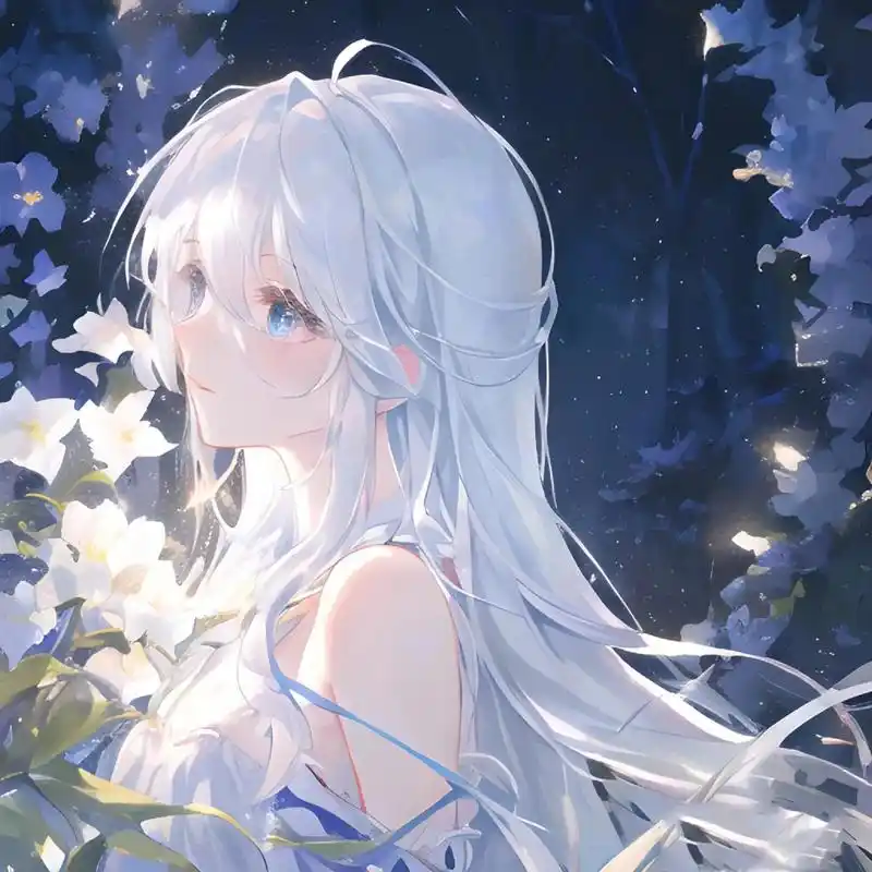 白蓝色系女生动漫头像 原创隅悸动 不喜勿喷 不是原创 原创作者是隅