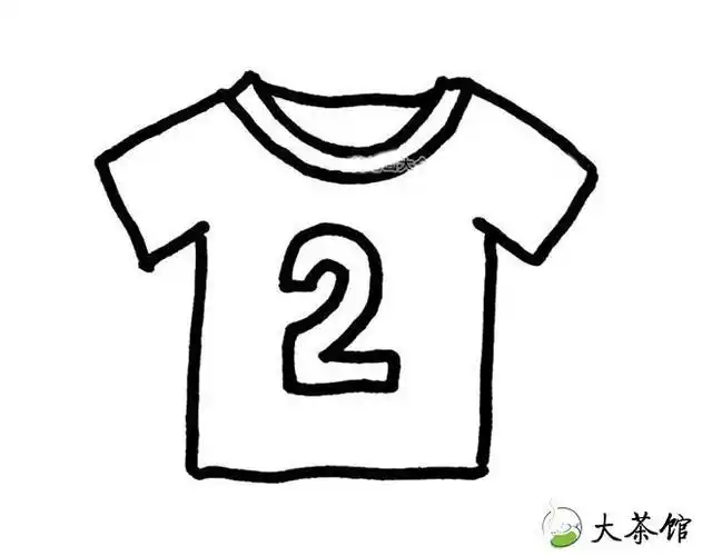 短袖翻领t恤简笔画