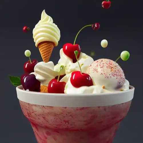 冷冻冰激凌甜点图片
