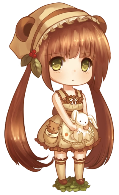 萌q版 二次元 女孩 插画 动漫