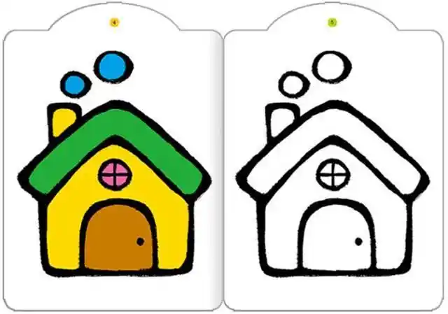 小班简笔画涂色 六一小班简笔画涂色 - 水彩迷