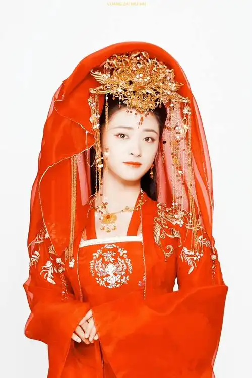 沈月古装婚服造型##沈月我的反派男友古装婚服造型