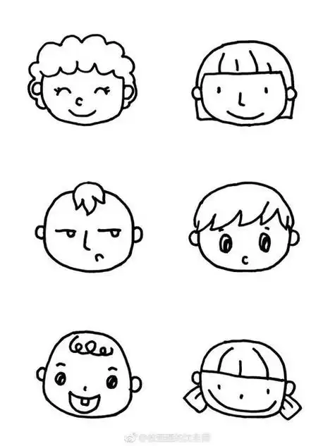 简笔画人物一笔画 简笔画图片大全-蒲城教育文学网