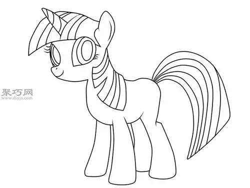 彩虹小马画法教程教你画彩虹小马画法