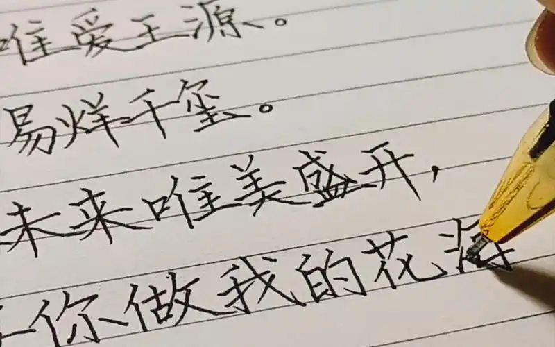 手写应援口号【tfboys九周年】好感叹好舍不得