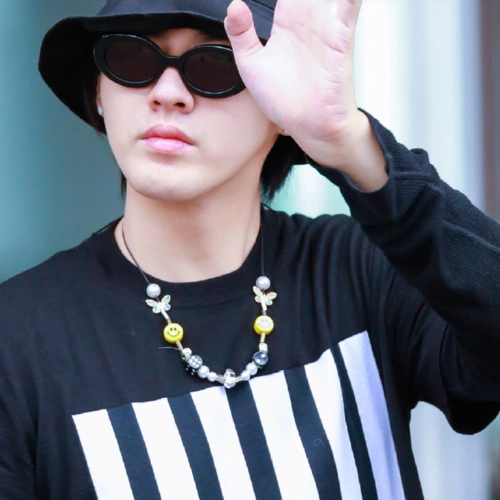maisonemerald嘻哈evae mob笑脸骰子蝴蝶项链吴亦凡同款asaprocky
