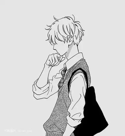 简笔画男生侧身