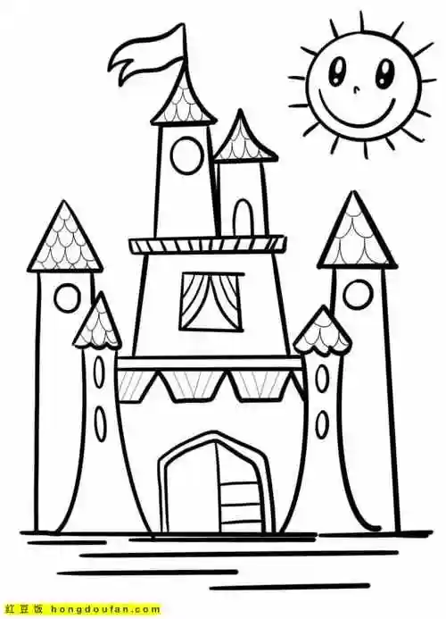 下载,专注力,免费,免费下载,公主,动画片,卡通,四年级,城堡,填色,填色