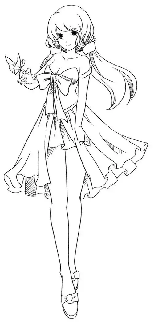 13:19:58#线稿#全身漫画卡通人物绘画线条吻妲己戏貂蝉该采集也在以下