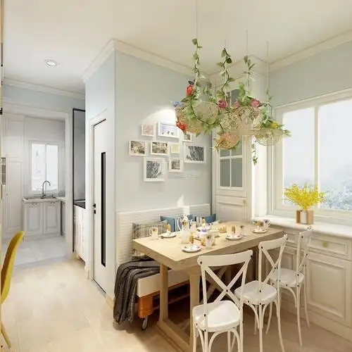 2018北欧小清新餐厅吊灯装修效果图片