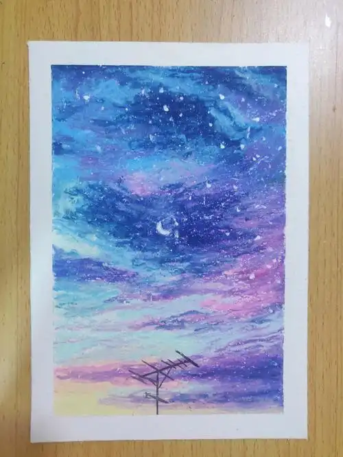 油画棒星空