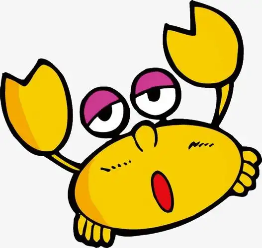 黄色卡通螃蟹