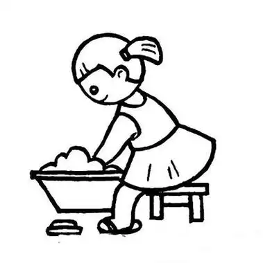 做家务简笔画 - 简单简笔画
