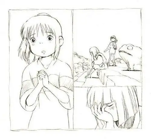 千与千寻分镜头简笔画