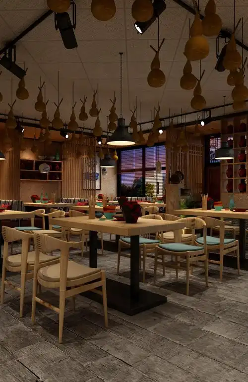 中式小酒馆装修灯饰设计_齐家网装修效果图