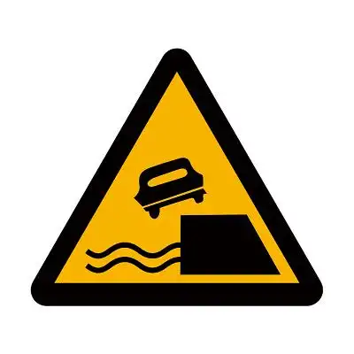 警示标识牌堤坝路标志