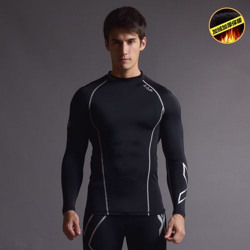 运动紧身衣男加绒