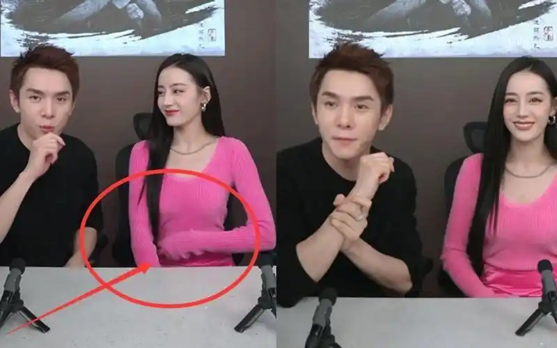 迪丽热巴直播过程老是遮肚子,当她放开手一刻,网友:是怀孕了吗