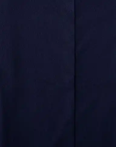 女款藏青色个性剪贴花真丝连衣裙