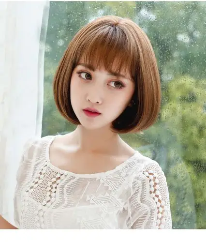 短发bobo头梨花头空气刘海假发