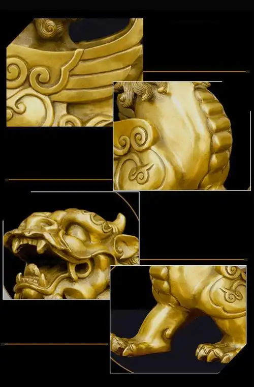 60貔貅摆件小号纯铜纯铜貔貅摆件公母一对皮丘办公室家居客厅乔迁