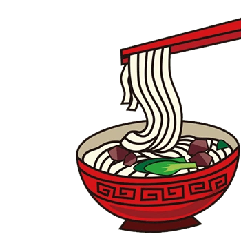 卡通面条吃面png